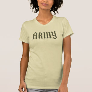 Caligrafía del EJÉRCITO Grabado Camiseta Militar