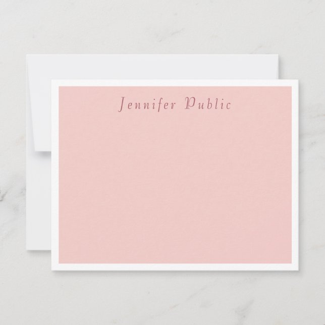 Caligrafía elegante de plantilla moderna rosa de R (Anverso)