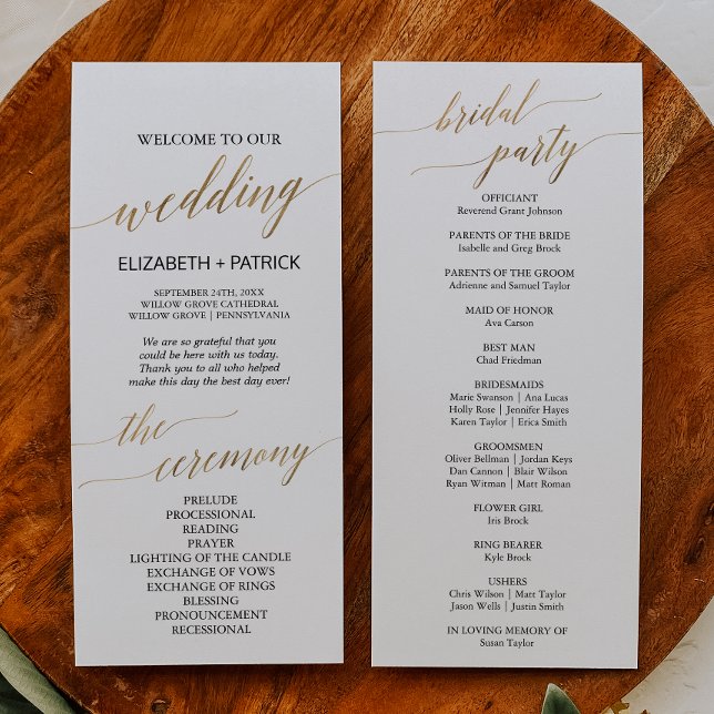 Caligrafía elegante | Programa de Bodas de Oro (Subido por el creador)