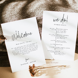 Caligrafía elegante | Tarjeta de la bolsa de bienv