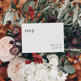 Caligrafía en blanco y negro 9 con RSVP de carne