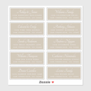 Caligrafía Etiquetas de dirección de invitado ORDE