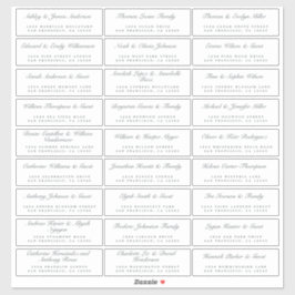 Caligrafía Etiquetas de dirección de invitado ORDE