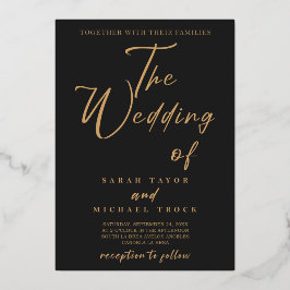 Caligrafía Gold Elegant | Invitación a Black Matte
