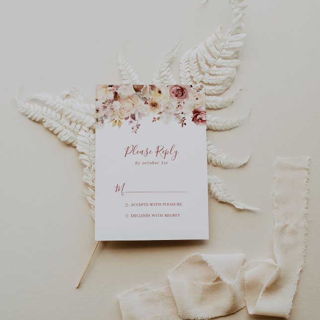 Caligrafía Graceful Floral RSVP (Subido por el creador)