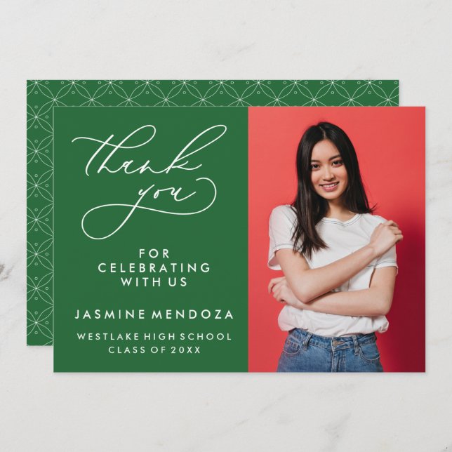 CALIGRAFÍA GRADUACIÓN AGRADECIMIENTO SENCILLA Y CA (Anverso / Reverso)