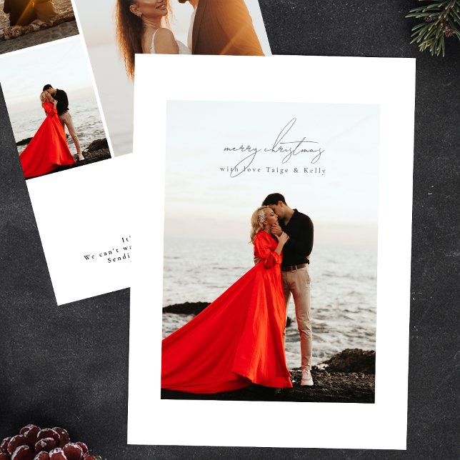 caligrafía gris claro foto de marco alegre navidad (Subido por el creador)