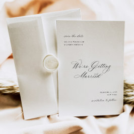 Caligrafía Guardar la Invitación Boda de fecha