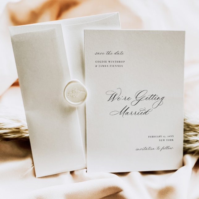 Caligrafía Guardar la Invitación Boda de fecha (Subido por el creador)