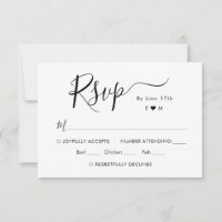 Caligrafía Guión Chic Boda Monograma RSVP