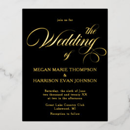 Caligrafía incansable clásica de boda invitación n