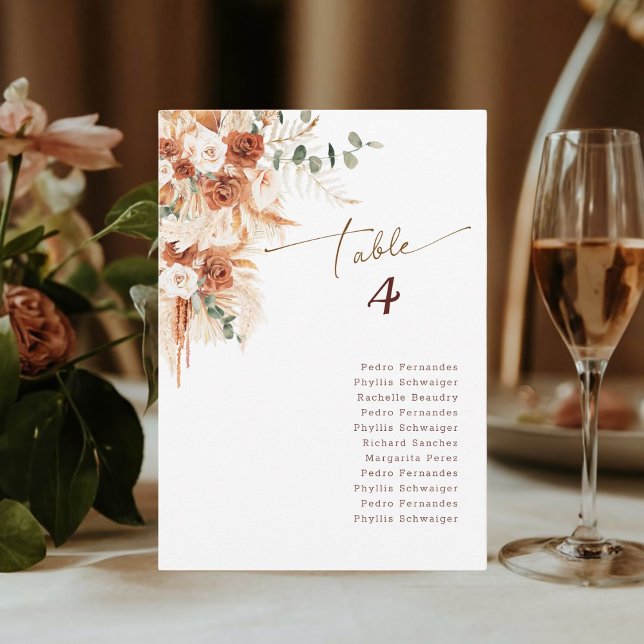 caligrafía letra boho número de mesa de boda (Subido por el creador)