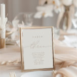 Caligrafía minimalista Neutral Número de tres tabl<br><div class="desc">El diseño presenta un tipo de letra manuscrito y un diseño minimalista moderno. Diseñado para coordinar con para la Colección Invitación a Boda "Glam Natural". Para cambiar detalles, haga clic en "Personalizar esta plantilla", "Detalles". Para mover el texto o cambiar el tamaño, la fuente o el color, haga clic en...</div>