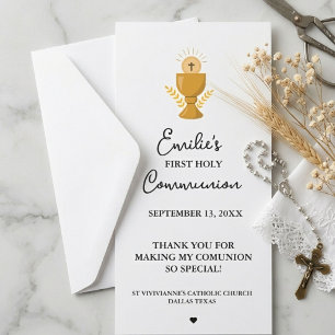 Caligrafía minimalista Primera Comunión oración