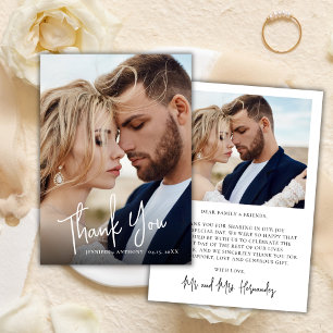 Caligrafía moderna 2 Tarjeta de agradecimiento al 