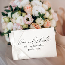 Caligrafía moderna Amor Gracias Nota Boda