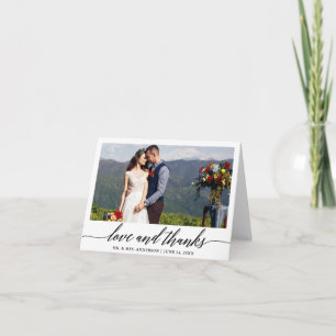 Caligrafía moderna Amor Gracias Nota Boda