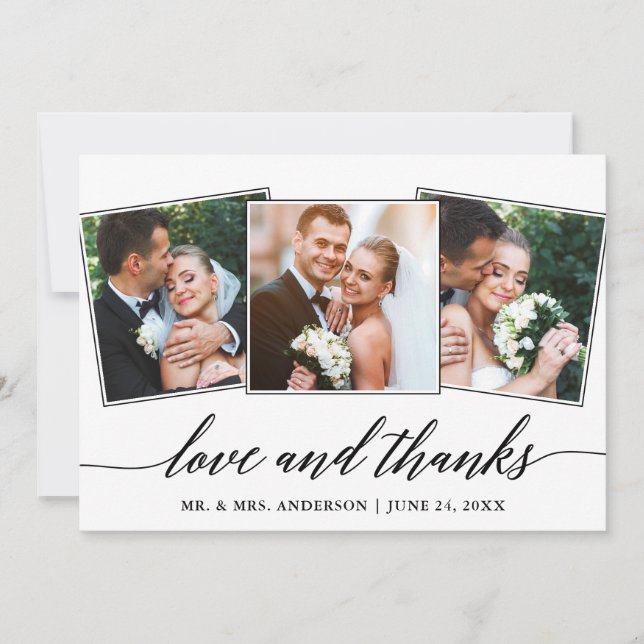 Caligrafía moderna Amor y agradecimiento 3 Foto (Anverso)