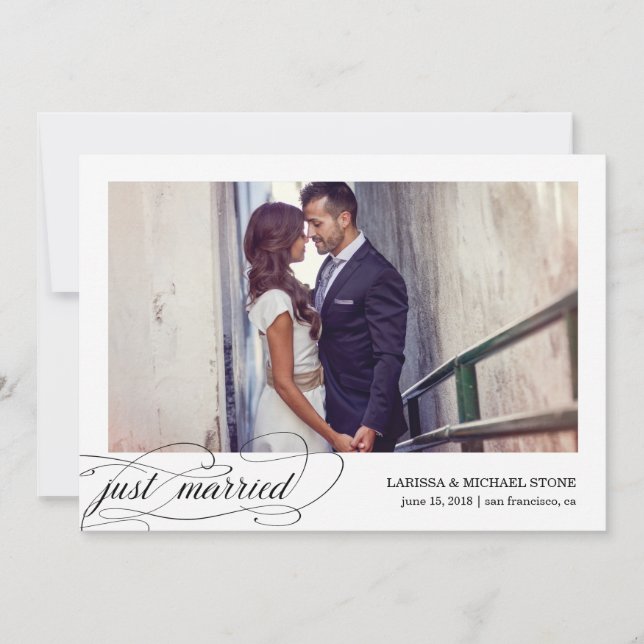 Caligrafía moderna | Anuncio de boda (Anverso)