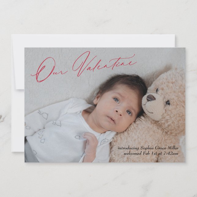 Caligrafía moderna Anuncio de nacimiento de San Va (Anverso)