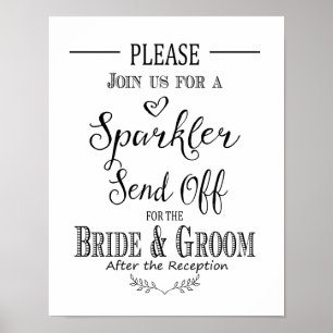 Caligrafía moderna Impresión de envío de Sparkler