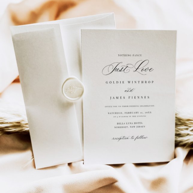 Caligrafía moderna Invitación a la boda simple (Subido por el creador)