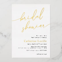 Caligrafía moderna Invitación a Relieve metalizado