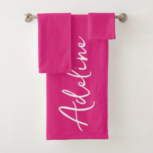 Caligrafía moderna Nombre personalizado rosa