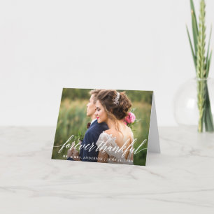 Caligrafía moderna Nota del Boda Agradecimiento pa