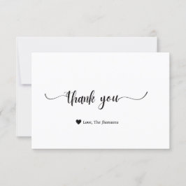 Caligrafía moderna tarjeta de agradecimiento