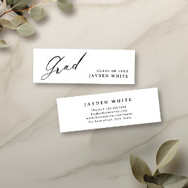 Caligrafía moderna Tarjeta de nombre de graduación