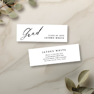 Caligrafía moderna Tarjeta de nombre de graduación
