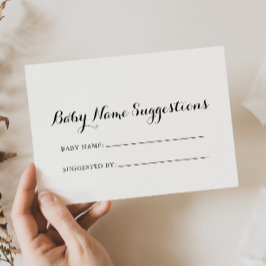 Caligrafía moderna Tarjeta de sugerencias para el 