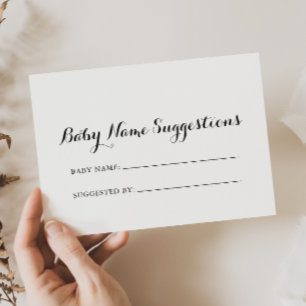 Caligrafía moderna Tarjeta de sugerencias para el
