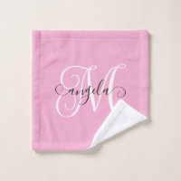 Caligrafía Monograma Rosa Claro Femenina