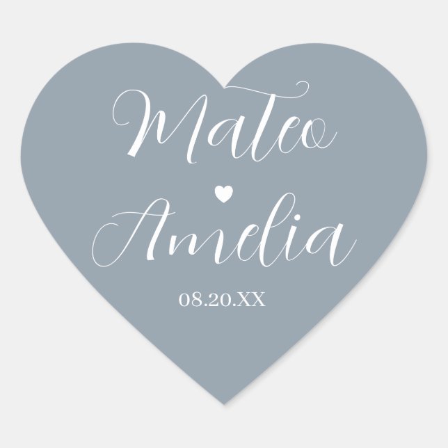 Caligrafía: nombres de novias y novias en Pegatina (Anverso)