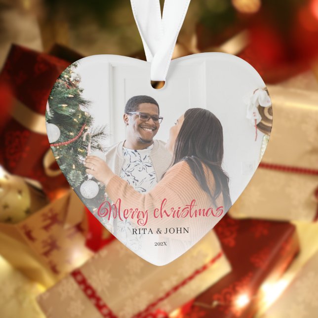 Caligrafía Primera Navidad Ornamento de fotografía (Subido por el creador)