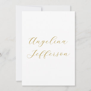 Caligrafía Profesional Color Dorado Elegante