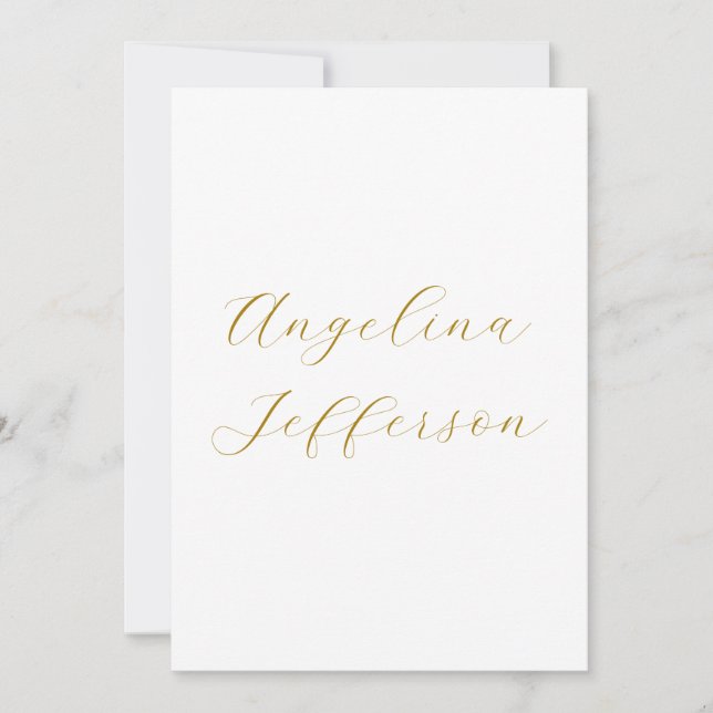 Caligrafía Profesional Color Dorado Elegante (Anverso)