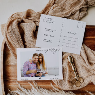 Caligrafía que esperamos la Invitación del bebé