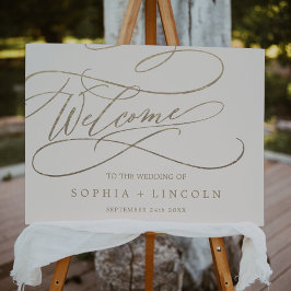Caligrafía romántica de oro | Boda de bienvenida d