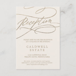 Caligrafía romántica de oro | Recepción de marfil