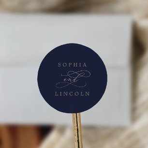 Caligrafía romántica de oro   Sellos para sobres d