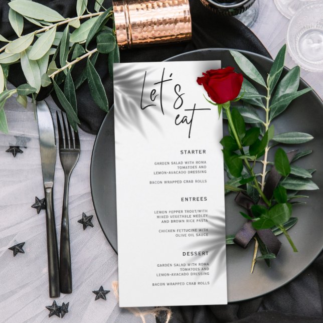 Caligrafía rústica Boda Comamos el menú de la cena (Subido por el creador)