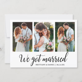 Caligrafía: Se Casó Con 3 Tarjeta Fotográfica