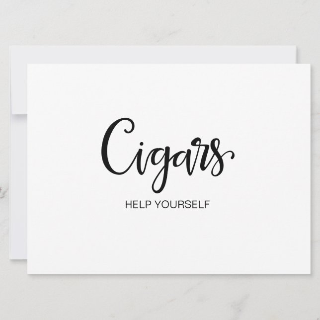 Caligrafía simple | Cartel del Boda "Cigarros" (Anverso)