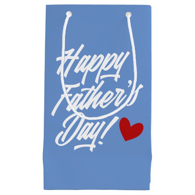 Caligrafía simple del Día del Padre Feliz | Bolsa  (Anverso)
