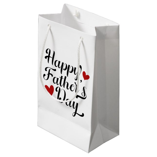 Caligrafía simple del Día del Padre Feliz | Bolsa  (Angulo Anverso)