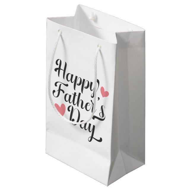 Caligrafía simple del Día del Padre Feliz | Bolsa  (Angulo Anverso)