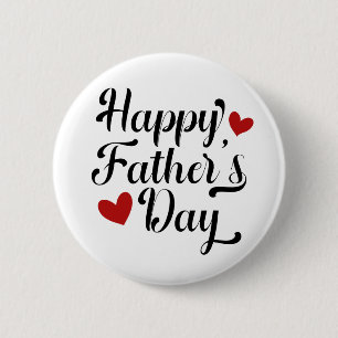Caligrafía simple del Día del Padre Feliz   Botón